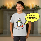 Winter penguin cute playful christmas customize tシャツ