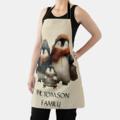 Winter Penguin Family Personalized Design エプロン (インサイチュ)