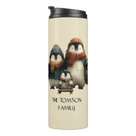 Winter Penguin Family Personalized Design タンブラー