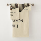 Winter Penguin Family Personalized Design バスタオルセット (インサイチュ)