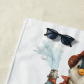 Winter Penguin Firefighter Ping Pong Paddle ビーチタオル (インサイチュ)