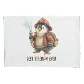 Winter Penguin Firefighter Ping Pong Paddle 枕カバー (正面)