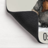 Winter Penguin with Snowman Design マウスパッド (コーナー)