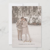 Winter Photo Wedding Holiday Invitation 招待状 (裏面)