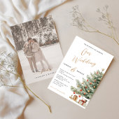 Winter Photo Wedding Holiday Invitation 招待状