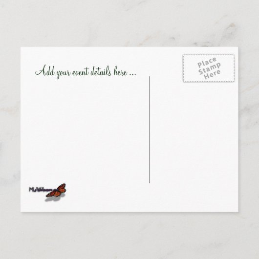 Winter Pine日付はがきを保存 案内ポストカード (裏面)