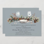 Winter Pine Bridal Brunch Invitation 招待状 (正面/裏面)