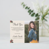 Winter Pine Cone and Berry Funeral Thank You Cards 招待状 (スタンド正面)