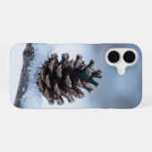 Winter Pine Cone Snowy Branch Phone Case iPhone 16ケース (裏面横)