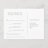 Winter Pine Forest Song Request RSVPポストカード インビテーションポストカード (裏面)