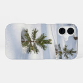 Winter Pine Saplings Deep Snow Phone Case iPhone 16ケース (裏面横)