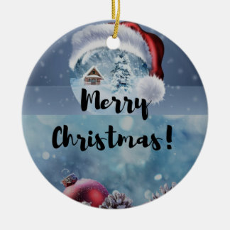 Winter Pine Tree Ornament - Holiday Keepsake セラミックオーナメント