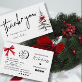 Winter Pine Tree Thank You Card 名刺