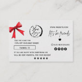 Winter Pine Tree Thank You Card  名刺 (裏面)