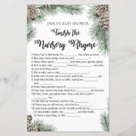 Winter Pinecone赤ちゃんシャワーゲームと回答