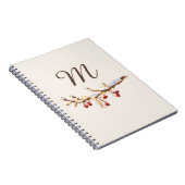 Winter Pinecone & Berry Monogram ノートブック (右側)