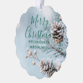 Winter Pinecone Christmas Ornament オーナメントカード (左)