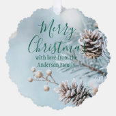 Winter Pinecone Christmas Ornament オーナメントカード (正面)