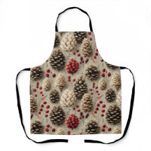 Winter Pinecones and Red Berries