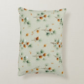 Winter Pinecones and Snowy Branches アクセントクッション (裏面(縦))