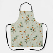 Winter Pinecones and Snowy Branches エプロン (正面)
