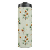 Winter Pinecones and Snowy Branches タンブラー (正面)