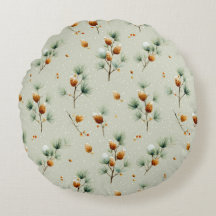 Winter Pinecones and Snowy Branches