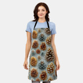 Winter Pinecones Harmony エプロン (着用した状態)