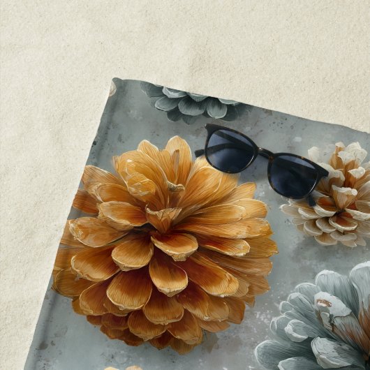 Winter Pinecones Harmony ビーチタオル (インサイチュ)