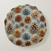 Winter Pinecones Harmony ラウンドクッション (裏面)