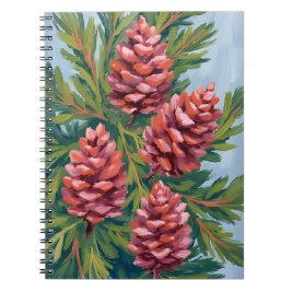 Winter Pinecones | Nature Watercolor Painting ノートブック