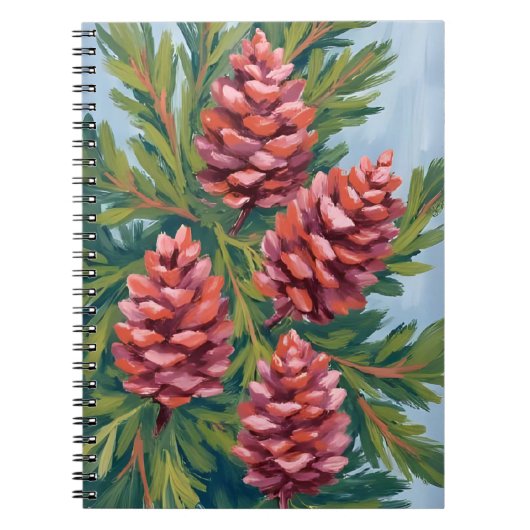 Winter Pinecones | Nature Watercolor Painting ノートブック (正面)