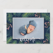 Winter Pines写真誕生のお知らせ シーズンカード (正面)