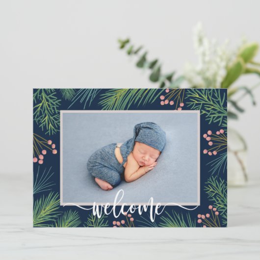 Winter Pines写真誕生のお知らせ シーズンカード (スタンド正面)