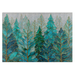 Winter Pines – クリスマスの森 カッティングボード