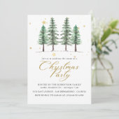Winter Pines & クリスマス ホリデー パーティー招待状 (スタンド正面)