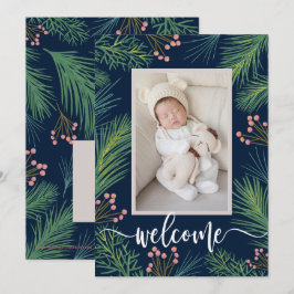 Winter Pines Birth Announcement シーズンカード