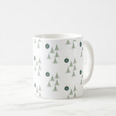 Winter Pines Gift Wrap コーヒーマグカップ (正面右)