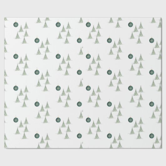 Winter Pines Gift Wrap ラッピングペーパー (シーム)