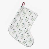 Winter Pines Gift Wrap ラージクリスマスストッキング (正面 (吊り時))