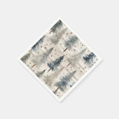 Winter Pines & Holiday Sentiments スタンダードカクテルナプキン (角)