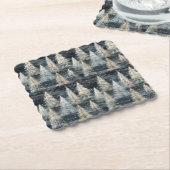 Winter Pines & Holiday Sentiments ペーパーコースター (アングル)