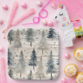 Winter Pines & Holiday Sentiments ペーパープレート (パーティー)