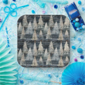 Winter Pines & Holiday Sentiments ペーパープレート (パーティー)