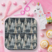 Winter Pines & Holiday Sentiments ペーパープレート (パーティー)