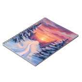 Winter Pinescape Sunset | Pastel Watercolor ノートブック (左側)