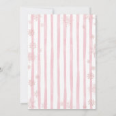 Winter Pink Baby It’s Cold Outside Baby Shower 招待状 (裏面)