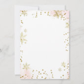 Winter Pink Baby Sprinkle Girl Baby Shower 招待状 (裏面)