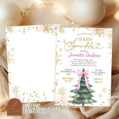 Winter Pink Baby Sprinkle Girl Baby Shower 招待状