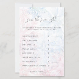 Winter Pink Blue Snowflake Guess The Price Game